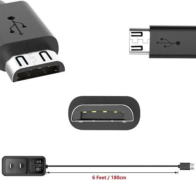 Alt view image 6 of 7 - Raspberry Pi Power Supply, SoulBay 5V 3A Micro USB AC Adapter with 6Feet Long Cord for Raspberry Pi 3 2 Model B/B+ Pi A/A+ Zero, Android Tablet, Compatible with DC5V 2.5A 2A - OEM