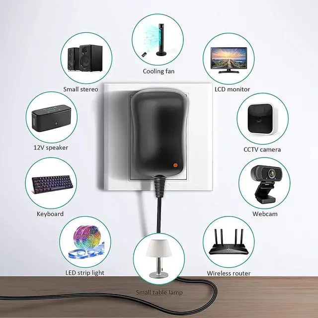 Alt view image 2 of 7 - Multi-Voltage AC DC Power Adapter 12W 3V 4.5V 5V 6V 7.5V 9V 12V 1000mA 1A Universal Switching Power Supply AC/DC Charger with 8 Plugs for Speaker Router Baby Monitor CCTV Camera