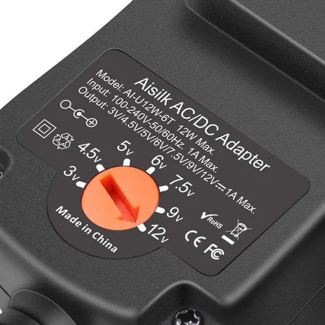 Alt view image 3 of 7 - Multi-Voltage AC DC Power Adapter 12W 3V 4.5V 5V 6V 7.5V 9V 12V 1000mA 1A Universal Switching Power Supply AC/DC Charger with 8 Plugs for Speaker Router Baby Monitor CCTV Camera