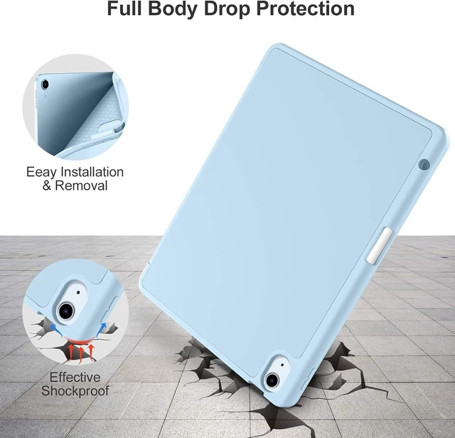 Alt view image 4 of 7 - for iPad Air 11 Inch Case M4/M3/M2 Air 5th/4th Gen 10.9 Sky Blue