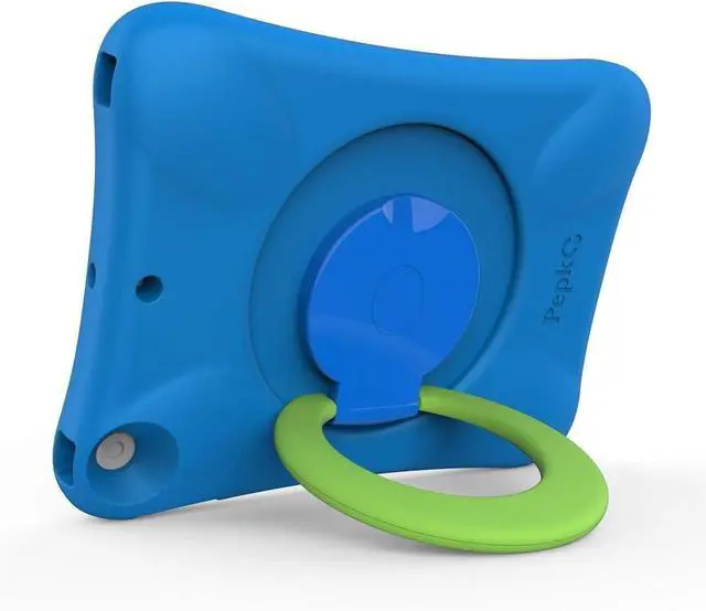 Alt view image 7 of 7 - NLR FUN Pepkoo Kids EVA Case for iPad | Multi-Direction Stable Stand | Compatible with 10.2-Inch iPad 2021/2020/2019 (9th/8th/7th Generation) (Blue+Green)