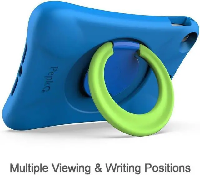 Alt view image 2 of 7 - NLR FUN Pepkoo Kids EVA Case for iPad | Multi-Direction Stable Stand | Compatible with 10.2-Inch iPad 2021/2020/2019 (9th/8th/7th Generation) (Blue+Green)