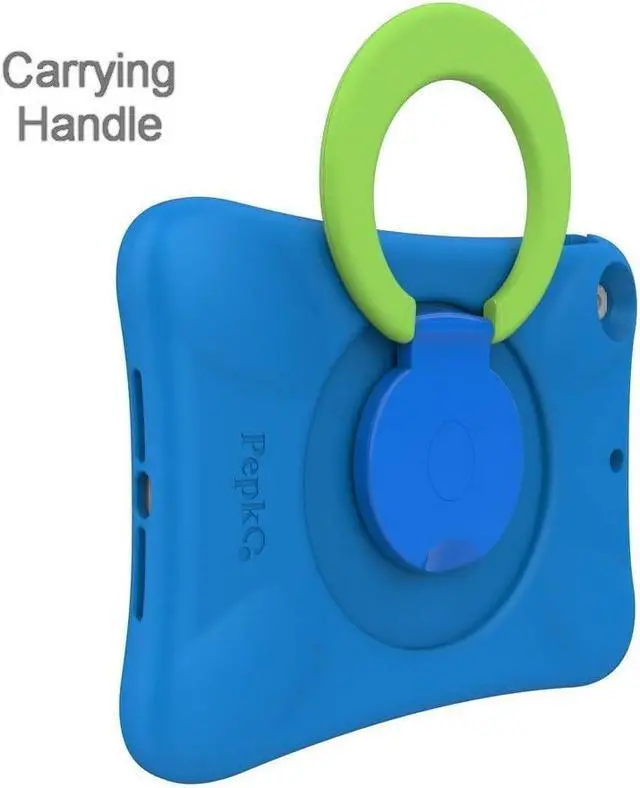 Alt view image 4 of 7 - NLR FUN Pepkoo Kids EVA Case for iPad | Multi-Direction Stable Stand | Compatible with 10.2-Inch iPad 2021/2020/2019 (9th/8th/7th Generation) (Blue+Green)