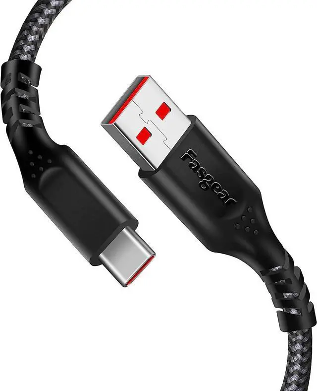 Main image of Fasgear Warp Charge 30W Cable for Oneplus 8 Pro 8/7 Pro 7T [6ft] Dash Charging USB Type C Cable 20W Fast Charge Nylon Braided Data Sync USB-C Cord Compatible for One plus 7 6T 6 5T 5 3T (1.8m,Black)