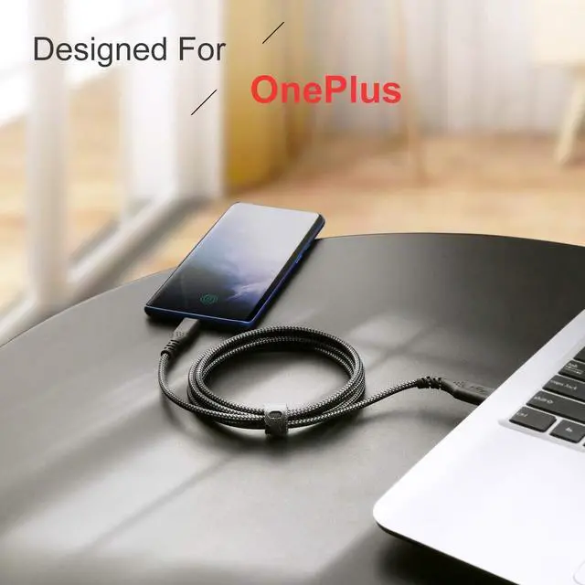Alt view image 7 of 7 - Fasgear Warp Charge 30W Cable for Oneplus 8 Pro 8/7 Pro 7T [6ft] Dash Charging USB Type C Cable 20W Fast Charge Nylon Braided Data Sync USB-C Cord Compatible for One plus 7 6T 6 5T 5 3T (1.8m,Black)