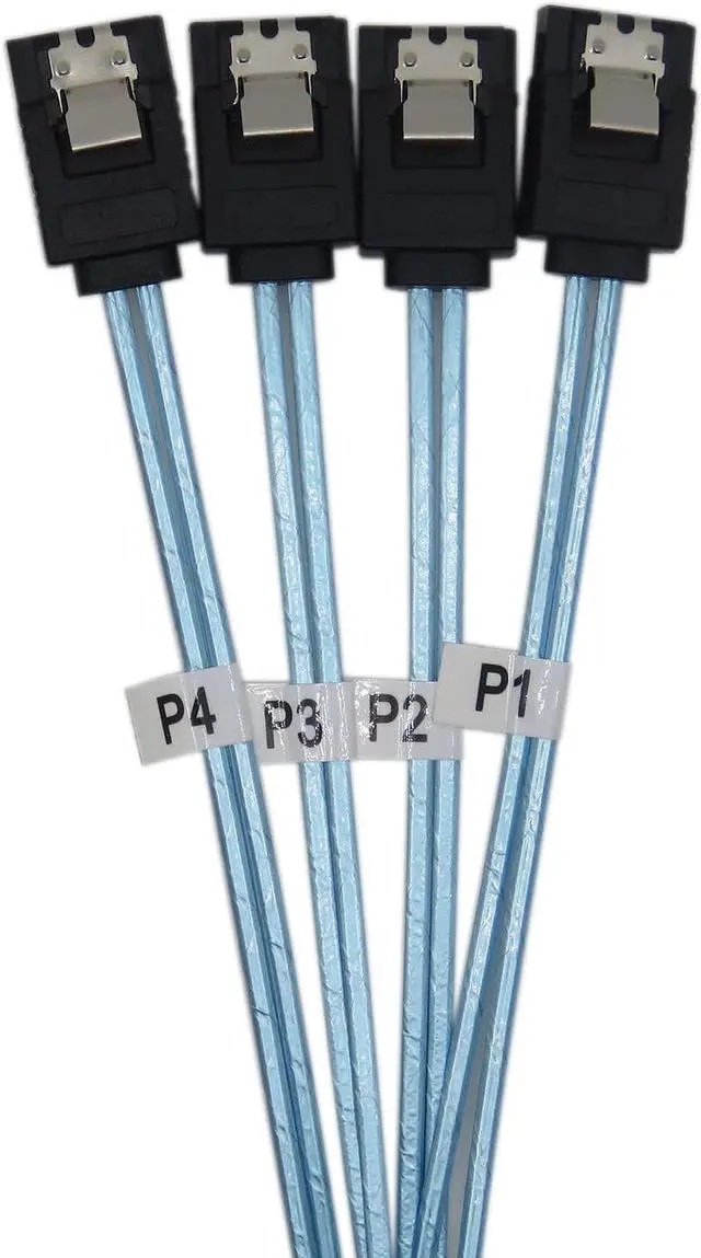 Alt view image 4 of 5 - CableDeconn High Speed 6Gbps 4pcs/set Sata Cable Sas Cable for Server 1M (H0101)