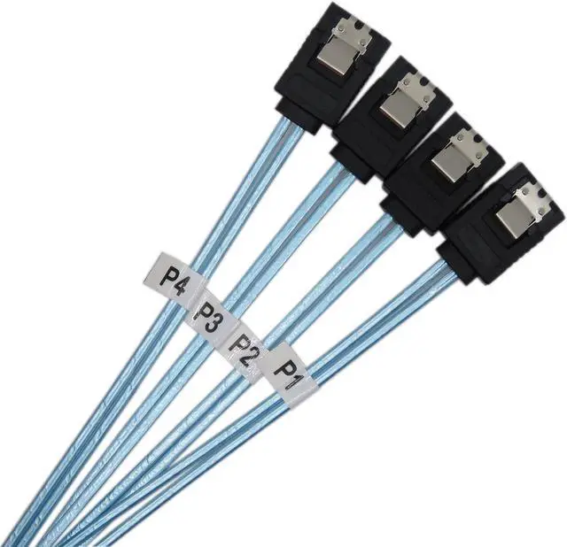 Alt view image 5 of 5 - CableDeconn High Speed 6Gbps 4pcs/set Sata Cable Sas Cable for Server 1M (H0101)