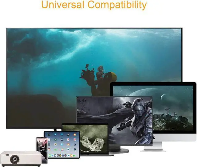 Alt view image 6 of 7 - USB C to 3 Monitors, CableCreation USB C to HDMI VGA DisplayPort Adapter Work at Same Time,Compatible with MacBook Pro 2019, iPad Pro 2018, Xps 13/15,HP Spectre x360, Galaxy 10, LG G5, Black