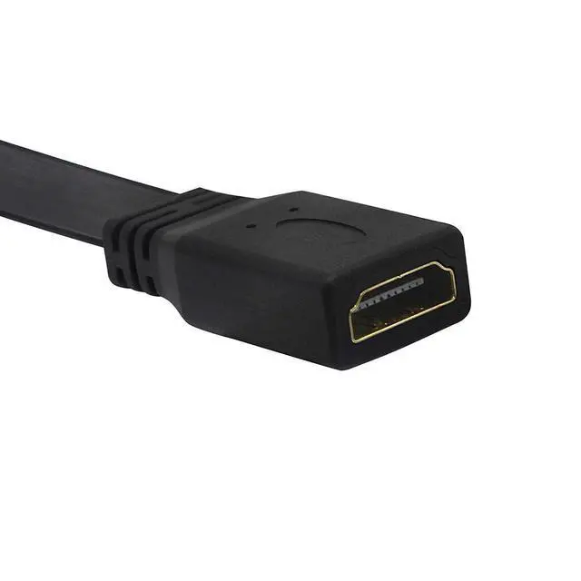 Alt view image 6 of 7 - 1FT Flat Slim High Speed HDMI Extension Cable A Female to 90 Degree Down Angle A Male Cord