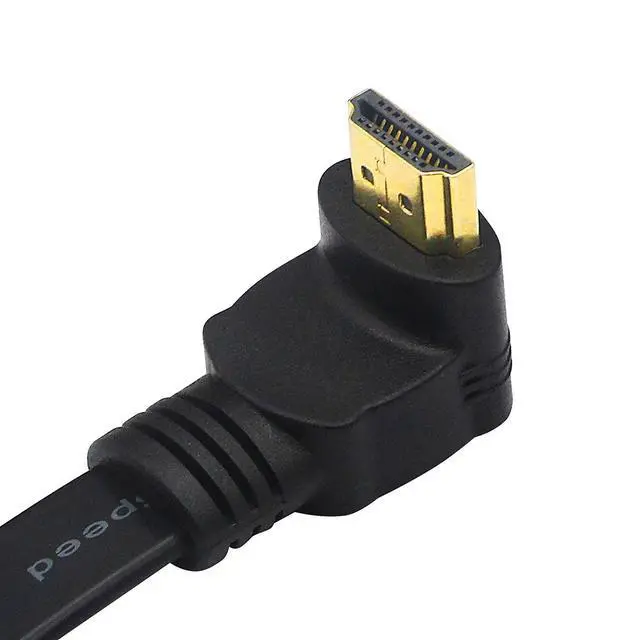 Alt view image 7 of 7 - 1FT Flat Slim High Speed HDMI Extension Cable A Female to 90 Degree Down Angle A Male Cord