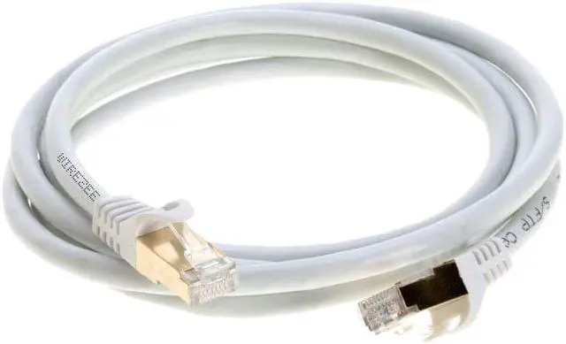 Alt view image 2 of 2 - CAT7 Cable Ethernet Premium S/FTP Patch Cord RJ45 Fast Speed 600Mhz LAN Wire (6FT, White)