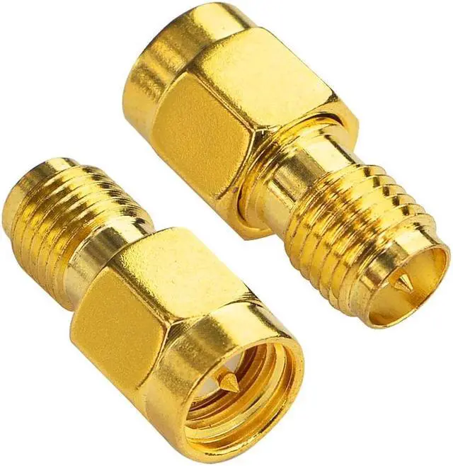 Main image of B SMA WiFi Adapter RP-SMA Female to SMA Male Coaxial Connector RF Antennas Plug Connector RP-SMA to SMA Adapter SMA Plug to RP SMA Jack for FPV Drone Pack of 2