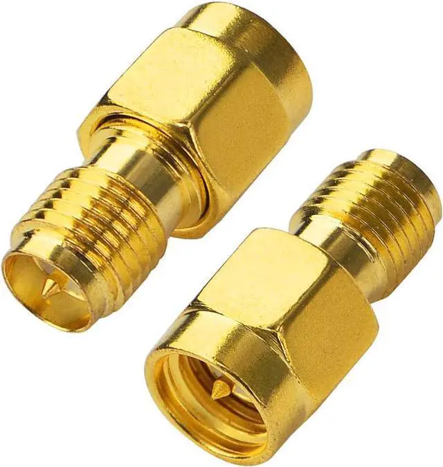 Alt view image 4 of 4 - B SMA WiFi Adapter RP-SMA Female to SMA Male Coaxial Connector RF Antennas Plug Connector RP-SMA to SMA Adapter SMA Plug to RP SMA Jack for FPV Drone Pack of 2