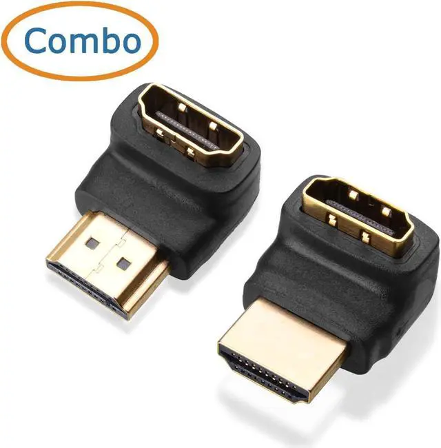 Alt view image 2 of 4 - Combo Pack 270 Degree and 90 Degree HDMI Adapter (Right Angle HDMI) with 4K and HDR Support