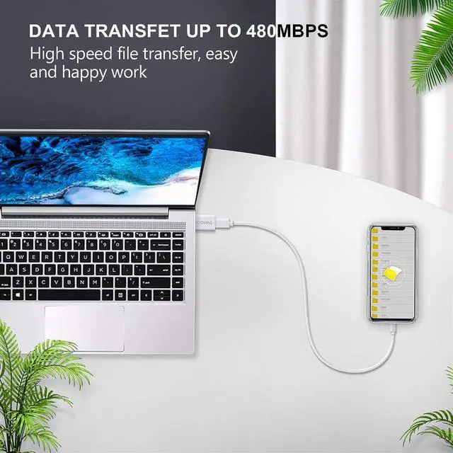 Alt view image 5 of 6 - 4 Pack USB Type C to USB Adapter Type-A to Type-C Adapter Converter USB C Female to USB Male Adapter Compatible with Apple MagSafe Charger iMac MacBook Pro MacBook Laptops PC Computers and More