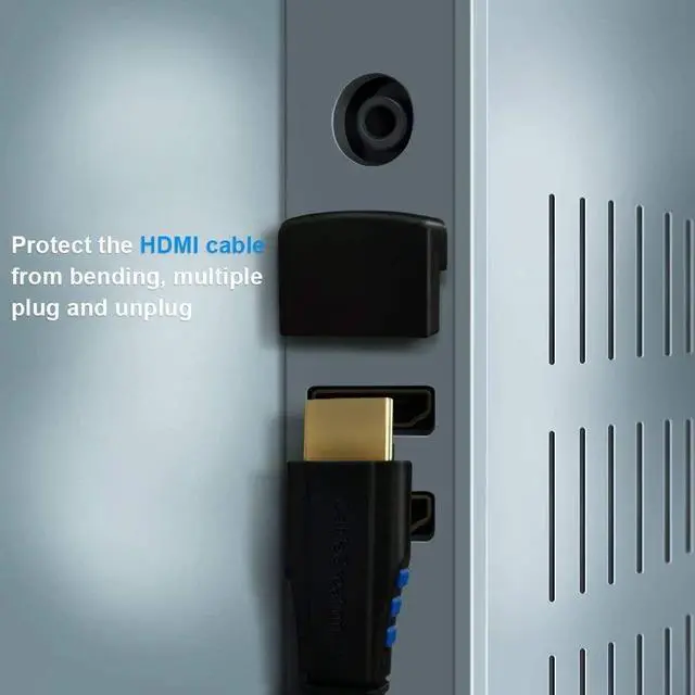 Alt view image 7 of 7 - HDMI Adapter Male to Female, CableCreation 2 Pack 90 and 270 Degree Upward Angle Converter, HDMI L Shape Flat Extender for Wall TV, Roku, PS5, Fire Stick, Chromecast, Nintendo Switch, Laptop,Xbox, PC