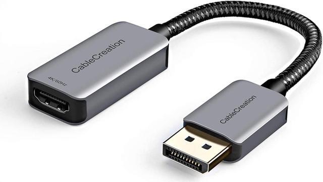 Main image of Active DP to HDMI Adapter HDR 4K@60Hz 2K@144Hz 1080P@144Hz Braided DisplayPort 1.4 to HDMI 4K Converter (Male to Female) Support Eyefinity Multi-Display Aluminum