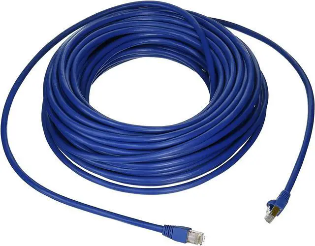 Alt view image 3 of 7 - Monoprice Cat6A Ethernet Patch Cable - Snagless RJ45, Stranded, 550Mhz, STP, Pure Bare Copper Wire, 10G, 26AWG, 75ft, Blue