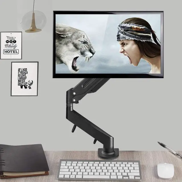 Alt view image 7 of 7 - Suptek Monitor Mount Gas Spring Monitor Arm Desk Mount Fully Adjustable Fits 17 20 22 23 24 26 27 inch Monitors Weight Capacity up to 13.2 lbs
