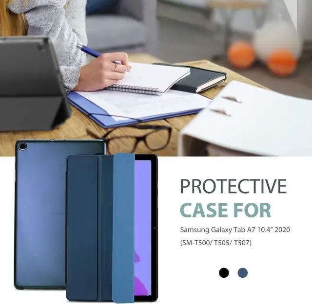 Alt view image 7 of 7 - Smart Case for Galaxy Tab a7 10.4 Inch 2022 2020 (SM-T509 T500 T503 T505 T507) Protective Stand Case Hard Shell Cover for 10.4 Inch Galaxy Tab a7 10.4 -Navy
