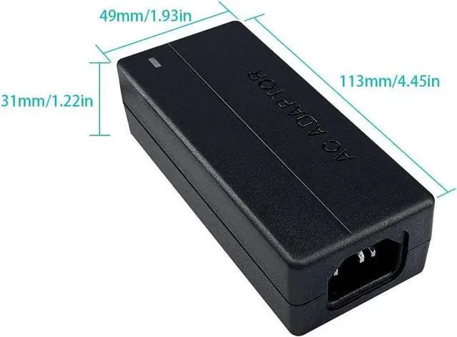 Alt view image 4 of 7 - DC 12V 4A 48W AC Adapter Power Supply 12V 4A 48W AC/DC Power Adapter with 5.5x2.5mm DC Plug 12V 4A 48W Power Supply for LCD Monitor LED Strip Light CCTV Security System