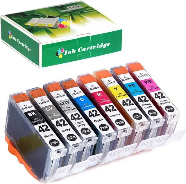 Main image of 8 Pack CLI-42 CLI42 Compatible Ink Cartridges Use for Canon Pixma Pro-100 Pro 100 Pro-100S (1BK, 1C, 1GY, 1LGY, 1M, 1Y, 1PC, 1PM)