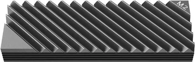 Alt view image 2 of 7 - M.2 Heatsink Cooler, NVMe M.2 2280 SSD Double-Sided Heat Sinks with Silicone Thermal Pad for PC/PS5 (Gray)
