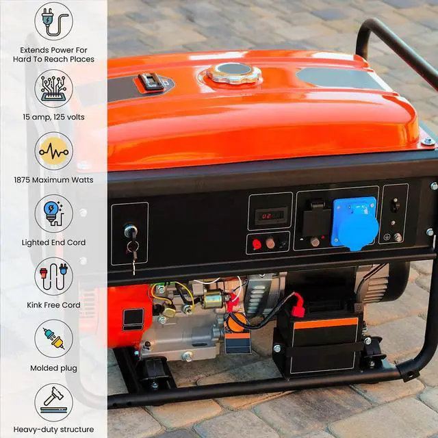 Alt view image 6 of 7 - Perfpower Go Green 12/3 SJT W-A Extension Cord, 25-Feet, Lighted Ends