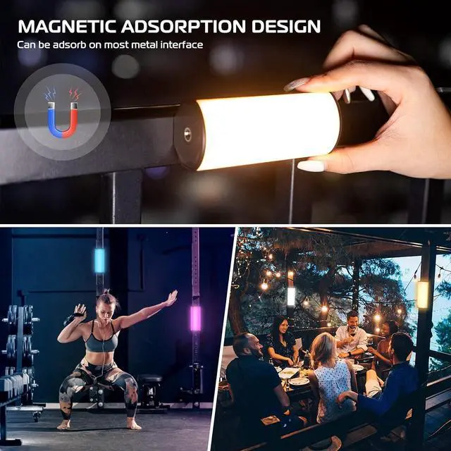 Alt view image 4 of 6 - ULANZI RGB Light Wand, 360° Full Color Magnetic Mini Light Stick for Video Photography, 2500-9000K 2000mAh Rechargeable Handheld LED Light Tube for Painting Vlog TikTok YouTube