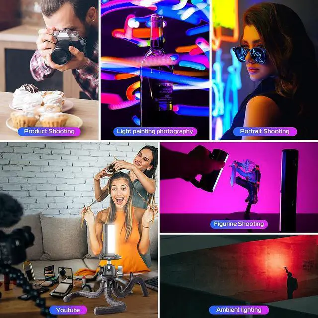 Alt view image 6 of 6 - ULANZI RGB Light Wand, 360° Full Color Magnetic Mini Light Stick for Video Photography, 2500-9000K 2000mAh Rechargeable Handheld LED Light Tube for Painting Vlog TikTok YouTube