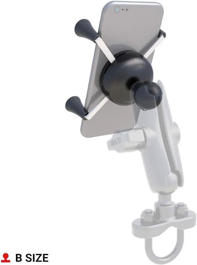 Alt view image 3 of 4 - Ram Mount Cradle Holder for Universal X-Grip Cellphone/iPhone with 1-Inch Ball - Non-Retail Packaging - Black