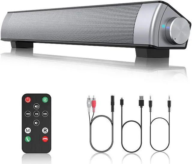 Main image of VersionTECH. PC Soundbar Wired & Wireless Bluetooth Computer Speakers with Remote Control,Portable USB Home Theater Stereo Sound Bar for Desktop Laptop TV Cellphone MP4 [RCA, AUX]