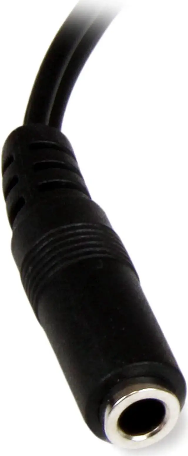 Alt view image 2 of 4 - 6in RCA to 3.5mm Female Cable - Audio to RCA Cable - 3.5mm Female to 2x RCA Male - Aux to RCA - Stereo Audio Cable (MUFMRCA)