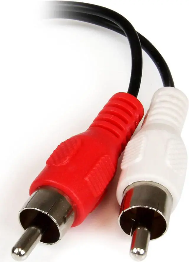 Alt view image 3 of 4 - 6in RCA to 3.5mm Female Cable - Audio to RCA Cable - 3.5mm Female to 2x RCA Male - Aux to RCA - Stereo Audio Cable (MUFMRCA)