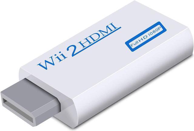 Portable Wii to HDMI Wii2HDMI Full HD Converter Audio Output Adapter TV  White