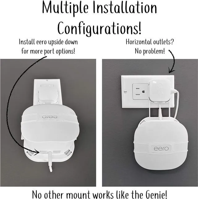 Alt view image 6 of 7 - eero 6 & 6+ Wall Outlet Mount | Lowest Profile | 3-Pack