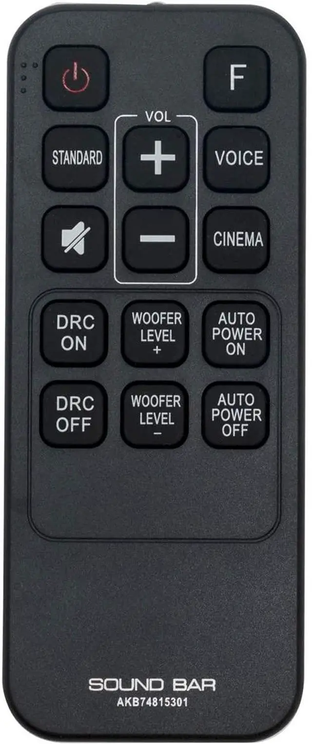 Main image of AKB74815301 Replacement Remote Control Applicable for LG Soundbar S55A3-D LAS454B S45A1-D LAS453B SH3B SPH3B-W Sound Bar