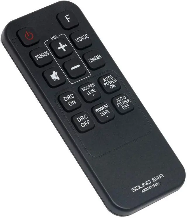 Alt view image 3 of 3 - AKB74815301 Replacement Remote Control Applicable for LG Soundbar S55A3-D LAS454B S45A1-D LAS453B SH3B SPH3B-W Sound Bar