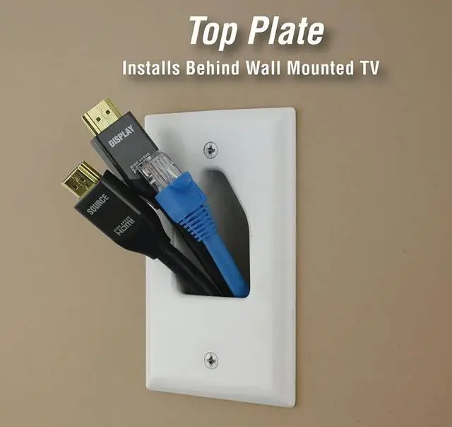 Alt view image 2 of 7 - DataComm Electronics 50-3331-WH-KIT Flat Panel TV Cable Organizer Kit