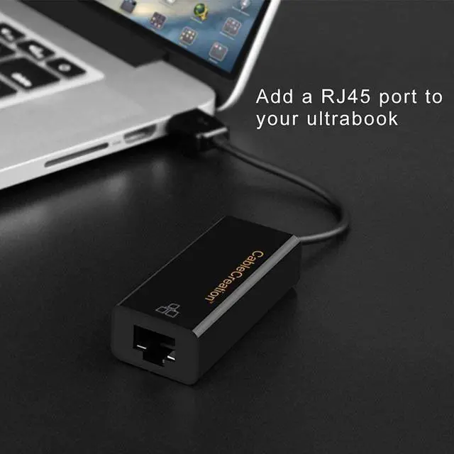 Alt view image 3 of 6 - USB 3.0 Gigabit Adapter (2-Pack), CableCreation USB to RJ45 Network Adapter Supporting 10/100/1000 Mbps for Windows, Mac, macOS, Linux, Black