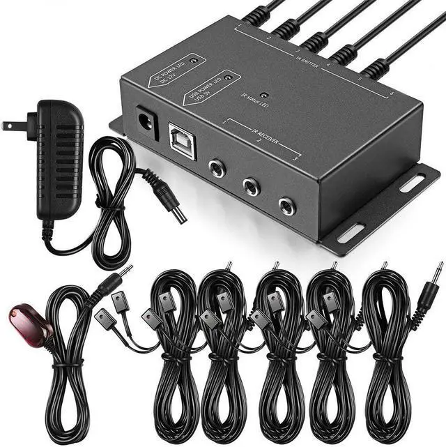 Main image of Infrared Repeater System IR Repeater Kit Control Up to 10 Devices Hidden IR System Infrared Remote Control Extender Kit