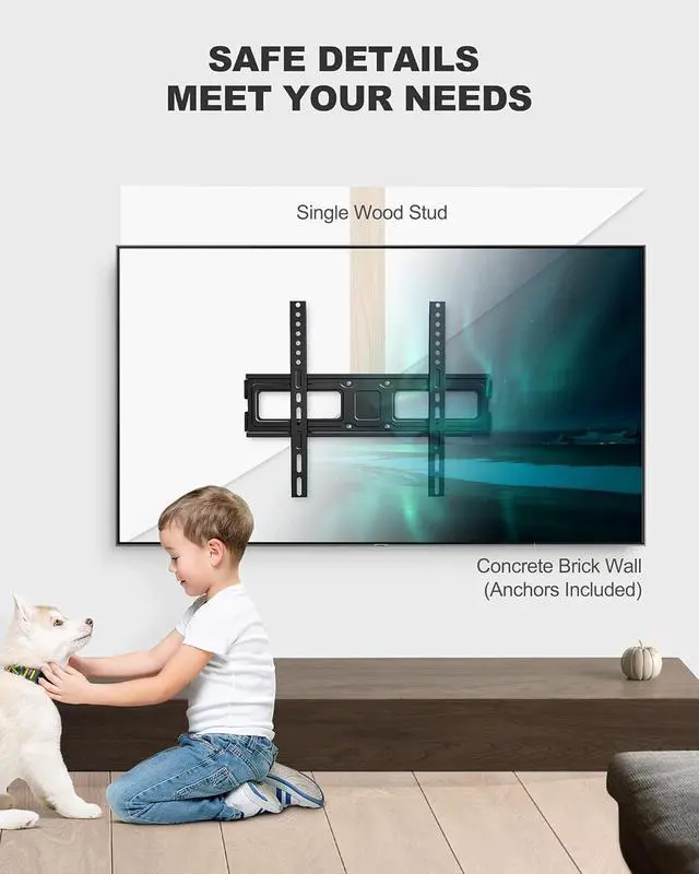 Alt view image 4 of 7 - Full Motion Articulating Swivel Extension TV Wall Mount with Tilt for 32-55"" LED, OLED and 4K TVs with VESA Up to 400x400mm-Weight Capacity Up to 77lbs (EBMFK7)