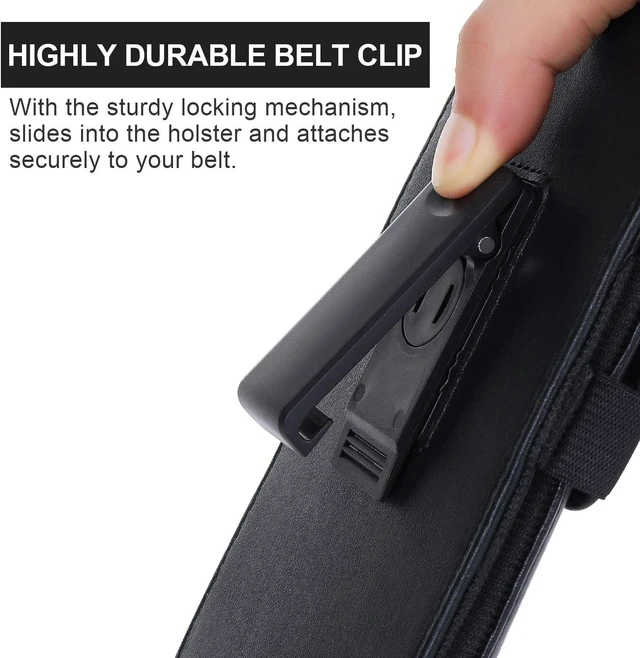 Alt view image 4 of 7 - Phone Holster for iPhone Air 17 Pro Max 16/15/14/13/12/11 Pro Max Leather Belt Case 360 Rotating Pouch Holster Belt Clip Case for iPhone Xs Max 8 Plus 7 Plus 6s+ 6+ Galaxy S25+ S24+ S23+ S22+