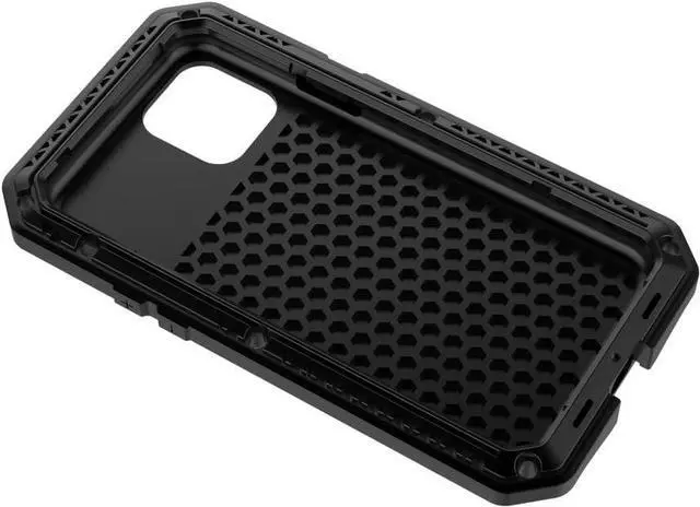 Alt view image 7 of 7 - for iPhone 11 Por Case,Full Body Protective Cover Heavy Duty Shockproof Tough Armour Aluminum Alloy Metal Case with Silicone Built-in Screen Protector for iPhone 11 Pro 5.8 Inch - Black