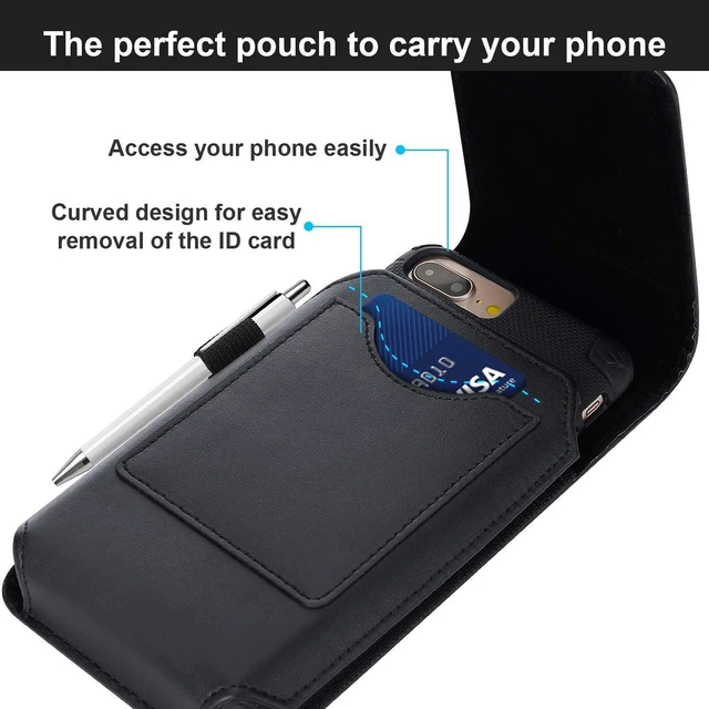 Alt view image 5 of 7 - Phone Holster for iPhone Air 17 Pro Max 16/15/14/13/12/11 Pro Max Leather Belt Case 360 Rotating Pouch Holster Belt Clip Case for iPhone Xs Max 8 Plus 7 Plus 6s+ 6+ Galaxy S25+ S24+ S23+ S22+