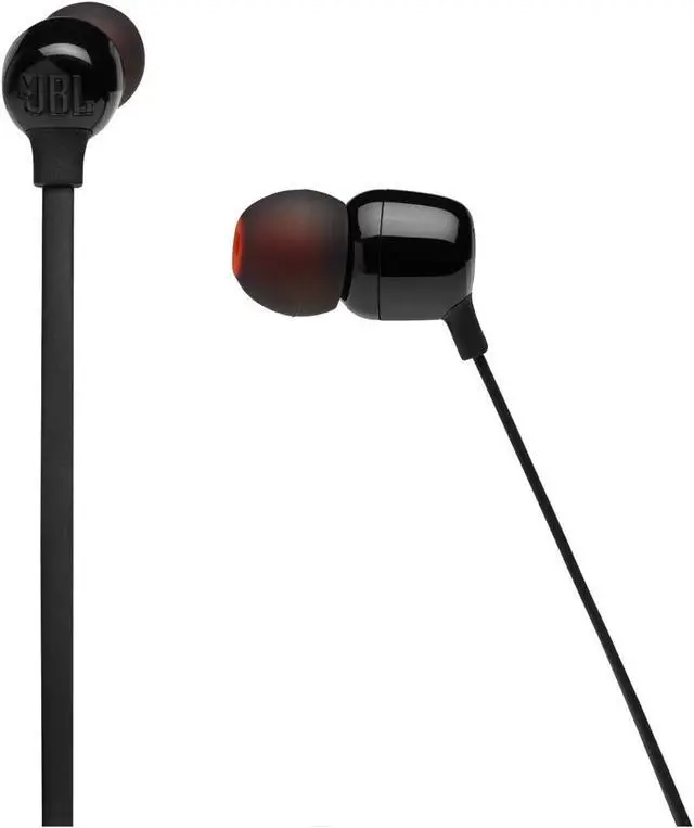 Alt view image 3 of 7 - Tune 125 - Bluetooth Wireless in-Ear Headphones with 3-Button Mic/Remote and Flat Cable - Black Small
