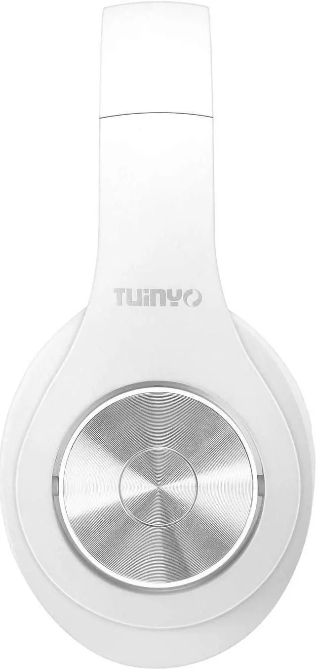 Alt view image 4 of 7 - Bluetooth Headphones Wireless,Tuinyo Over Ear Stereo Wireless Headset 35H Playtime with deep bass, Soft Memory-Protein Earmuffs, Built-in Mic Wired Mode PC/Cell Phones/TV-White