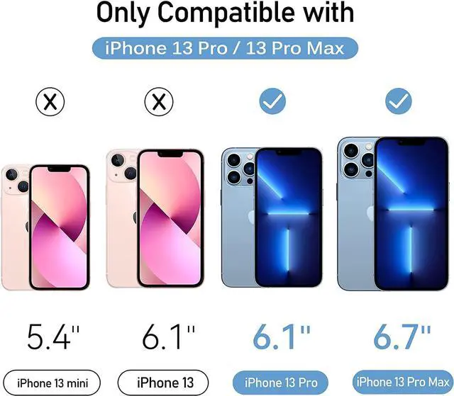 Alt view image 2 of 7 - [4 Pack]iVoler Camera Lens Protector Designed for iPhone 13 Pro Max 6.7/13 Pro 6.1 Screen Protector Tempered Glass[Case Friendly][New version] Scratch-Resistant Easy Installation Clear+Black Circle