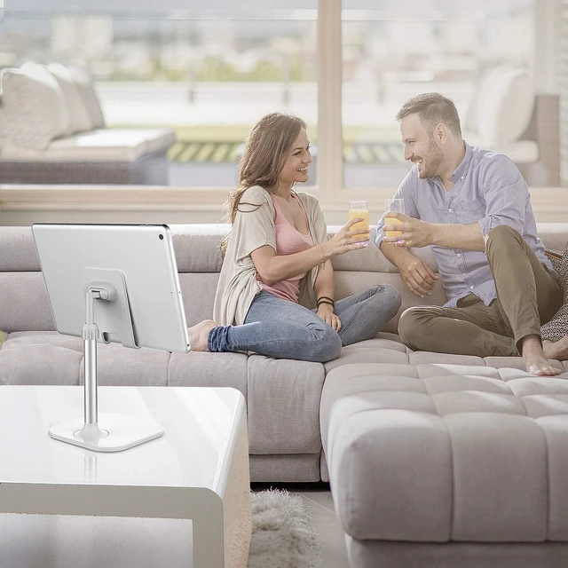 Alt view image 6 of 7 - Cell Phone Stand Phone Stand for Desk Phone Holder Stand Compatible with iPhone and All Mobile Phones Tablet Gifts for Adults Women Men Mom Wife White