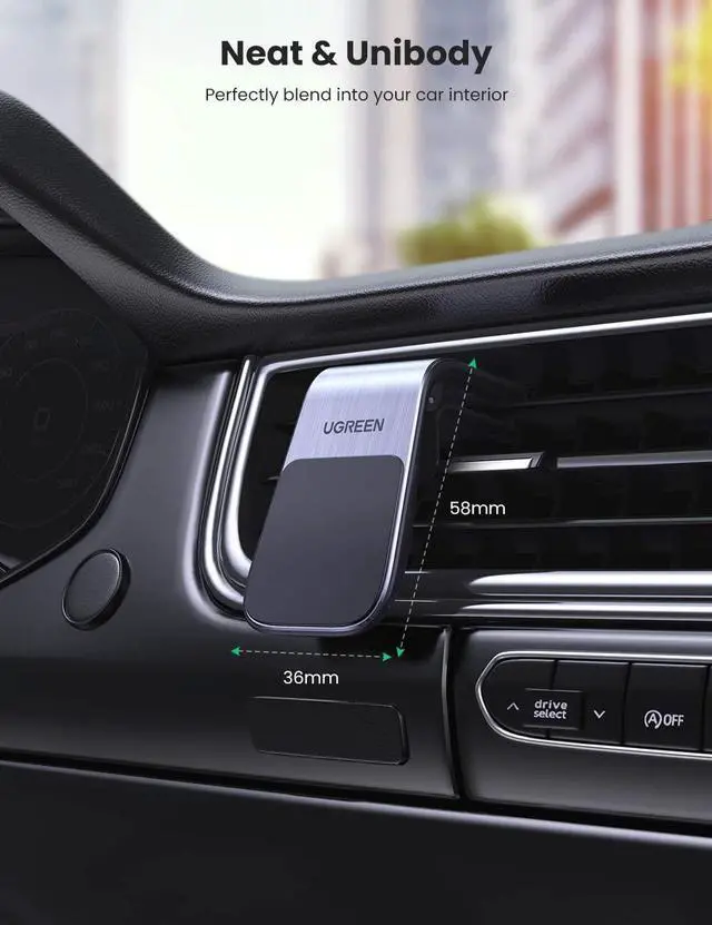 Alt view image 7 of 7 - UGREEN Magnetic Phone Car Mount Air Vent Cell Phone Holder Clip Stand Cradle Compatible for iPhone 13 12 11 Pro Max XR XS X 8 7 Plus SE Samsung S20 S10+ S9 Note 10 Pixel 3 XL and More